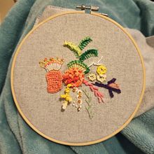 Mi Proyecto del curso: Técnicas avanzadas de bordado: puntadas y composiciones con volumen . Broderie de Victoria Belloso Bonilla - 11.12.2019