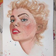 Mi Proyecto del curso: Retrato ilustrado en acuarela. Un proyecto de Bellas Artes de bearojoh - 13.11.2019