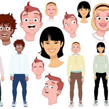 Creación de personajes para el espectáculo "Messi 10 Challenge". Un projet de Animation de personnages, Conception de personnages et Illustration traditionnelle de Juanma García Escobar - 15.11.2019