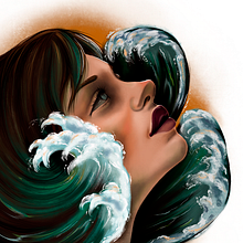 the wave. Un progetto di Character design, Illustrazione tradizionale e Illustrazione digitale di Verónica Fernández Millos - 15.11.2019