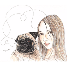 Proceso de dibujo técnica tinta china y acuarela. Un progetto di Illustrazione tradizionale e Pittura ad acquerello di Lau Gomarti - 17.11.2019