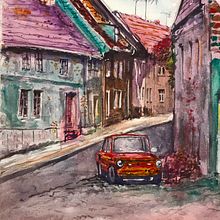 Paisaje urbano alemán. Een project van Aquarelschilderen van Gustavo Comptis - 17.11.2019