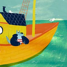 Silver, la Loba de Mar. Traditional illustration, and Children's Illustration project by Cris Martín - 11.18.2019