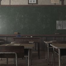 Old Chinese Classroom. 3D, Architecture, Interior Architecture, 3D Design, 3D Modeling, Photograph, and Post-production project by Víctor Ochoa Diz - 07.01.2019