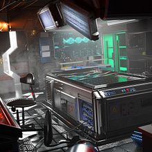 Futuristic Laboratory. 3D, Architecture, Digital Architecture, Interior Architecture, 3D Design, 3D Modeling, Photograph, Post-production, and VFX project by Víctor Ochoa Diz - 03.01.2019