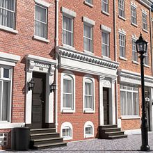 Street. 3D, Architecture, Digital Architecture, 3D Design, 3D Modeling, Photograph, and Post-production project by Víctor Ochoa Diz - 01.01.2019