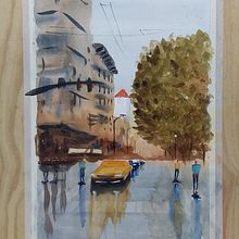 Mi Proyecto del curso: Paisajes urbanos en acuarela. Watercolor Painting project by jbetalleluz - 11.19.2019