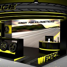 3D INTERIOR RENDER: Diseño Stand W Force.  Ein Projekt aus dem Bereich 3D, Kreativität, 3-D-Design, Events und 3-D-Modellierung von Alfonso García - 20.11.2019