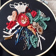  Mi Proyecto del curso: Técnicas avanzadas de bordado: puntadas y composiciones con volumen. Embroider project by Leinis Nuñez - 11.20.2019