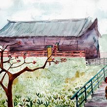 Mi Proyecto del curso: Ilustración en acuarela con influencia japonesa. Fine Arts, and Watercolor Painting project by Vannia Gumiel - 11.20.2019