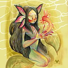 Ajolotes. Un proyecto de Dibujo, Dibujo artístico, Ilustración tradicional e Ilustración infantil de Venisa Del Aguila - 22.11.2019
