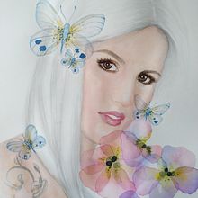 MI HIJA. Projekt z dziedziny Portret i  Malarstwo użytkownika maria jose caceres sayago - 22.11.2019