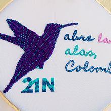 Abre las alas, Colombia. Un proyecto de Bordado de Lina Montoya - 22.11.2019