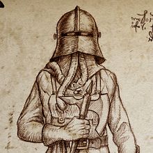 Leonardo Da Vinci: Maquinaria de extinción de incendios.Nuevo proyecto. Un projet de Art conceptuel et Illustration traditionnelle de diego Blanco - 25.11.2019