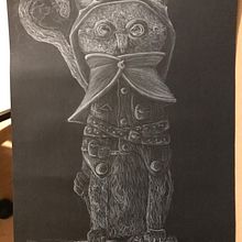 Dibujo en blanco -animal fántastico-. Un proyecto de Bellas Artes de Ian Ariño - 25.11.2019