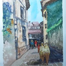Mi Proyecto del curso: Paisajes urbanos en acuarela. Watercolor Painting project by Rafa Lampón - 11.25.2019
