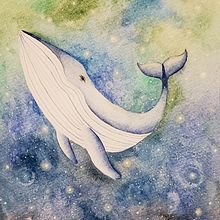 "Ballena azul". Projekt z dziedziny  R, sunek,  R, sunek art, st, czn i Design użytkownika Ana González - 26.11.2019