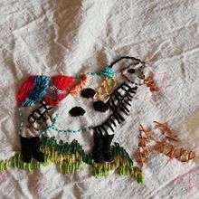 Mi Proyecto del curso: Técnicas de bordado: ilustrando una oveja con hilo y aguja. Embroider project by cristidubi - 11.27.2019