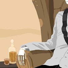 waiting. Ilustração tradicional projeto de Raul Canales - 22.01.2020