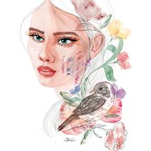 Mi Proyecto del curso: Retrato ilustrado en acuarela. Creativit, Portrait Drawing, Traditional illustration, and Watercolor Painting project by s_roblescarr - 11.28.2019