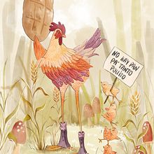 Ilustración Infantil. La Gallina Marcelina.. Ilustração tradicional, Criatividade, Desenho artístico, Ilustração digital e Ilustração infantil projeto de Verónica Sánchez - 01.12.2019