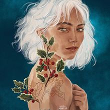 Winter.. Ilustração tradicional e Ilustração digital projeto de Verónica Sánchez - 01.12.2019