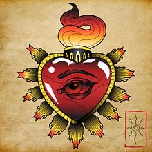 Sacred Heart Sol Art. Un projet de Illustration numérique, Illustration traditionnelle , et Conception de tatouage de Deloreart - 02.12.2019