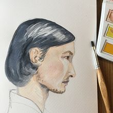 Quick male portrait . Watercolor Painting project by inga_e - 12.02.2019
