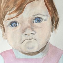 Child portrait. Projekt z dziedziny Malowanie akwarelą użytkownika inga_e - 02.12.2019
