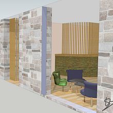 Restaurante Tridente, Santiago de Compostela. Un proyecto de Arquitectura interior, Concept Art, Creatividad, Diseño 3D, Diseño de interiores, Diseño gráfico, Diseño industrial y Paisajismo de Úrsula Barrios Canalejo - 02.12.2019