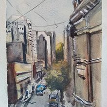 En un balcón de Córdoba. Projekt z dziedziny Sztuka miejska,  Sztuki piękne, Sketching, Trad, c i jna ilustracja użytkownika maxi.a.heredia - 03.12.2019