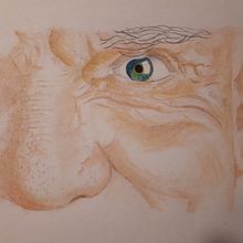 Proyecto Retrato señor mayor - Blanca Garcia. Un proyecto de Ilustración tradicional de escribeawhite - 03.12.2019