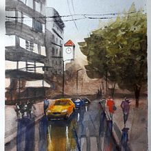 Mi Proyecto del curso: Paisajes urbanos en acuarela. Projekt z dziedziny  R, sunek art, st i czn użytkownika Mi B94 - 05.12.2019
