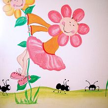 WALL PAINTING  "Happy Flowers". Un proyecto de Dirección de arte de Elizabeth Pena León - 07.12.2005
