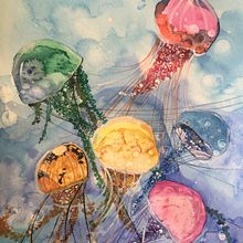 My project in Modern Watercolor Techniques course - Medusas. Projekt z dziedziny Trad, c i jna ilustracja użytkownika Rita Algarvio - 07.12.2019