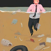Nos estamos ahogando en plástico!. Een project van Digitale illustratie van Kiyary - 05.12.2019