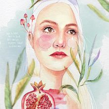 Mi proyecto: (auto)retrato ilustrado en acuarela. Un proyecto de Dibujo y Pintura a la acuarela de Cristina Fontán - 08.12.2019