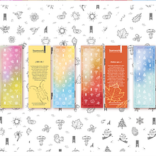Patterns ilustrados para marcapáginas de Teamwork Editorial. Un progetto di Direzione artistica, Graphic design, Illustrazione tradizionale e Pattern design di Nadia Beltran de Lubiano - 10.12.2019