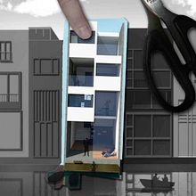 Vivienda en Amsterdam. Vivir en la frontera.. 3D, and Architecture project by Adrián Hidalgo Jiménez - 02.19.2007