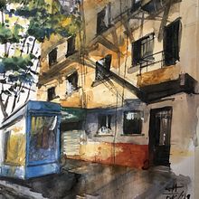 Mi Proyecto del curso: Paisajes urbanos en acuarela Ein Projekt aus dem Bereich Architektur von Jacinto Echeverría - 11.12.2019