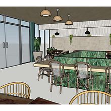 My project in Interior Design for Restaurants course. Interior Design project by Catalina D'Hernandez Ortiz - 12.13.2019