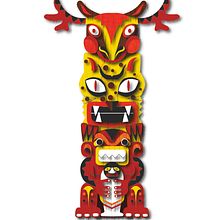 TOTEMS. Ilustração tradicional projeto de Julio A. Pérez Torres - 12.12.2019