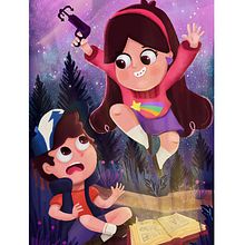 Fanart-Mabel-Dipper . Traditional illustration project by jevica colors - 12.13.2019