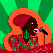 Ilustración y maquetación de la portada del libro "Los 50 mejores singstars de los 70". Projekt z dziedziny Projektowanie graficzne i Grafika wektorowa użytkownika Verónica Zara Benítez - 13.12.2019