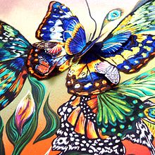 "Beauty Within" Mixed Media. Oleo y acrílico en Canvas con Bordado. Fine Arts, Embroider, Painting, Acr, and lic Painting project by Ana María Restrepo - 12.13.2019