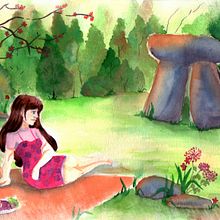 Meu projeto do curso: Ilustração em aquarela com influência japonesa. Un progetto di Illustrazione tradizionale di pereira_carolina_ - 13.12.2019