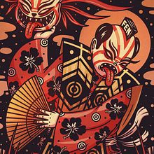 ILUSTRACIÓN ORIENTAL. Drawing, Character Design, Traditional illustration, and Digital Illustration project by Felipe Novoa (FEN) - 03.14.2019