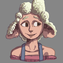 Concepto de personaje: Mary la Oveja. Un progetto di Arte concettuale di Isaac Olivares - 14.12.2019