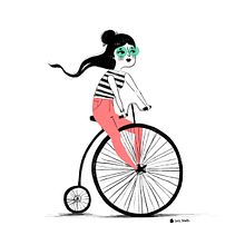 Bici. Traditional illustration, and Digital Illustration project by Sara Tomate - 12.14.2019