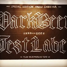 Dark Beer Test Label . Caligrafia projeto de Paulo Carreira - 15.12.2019